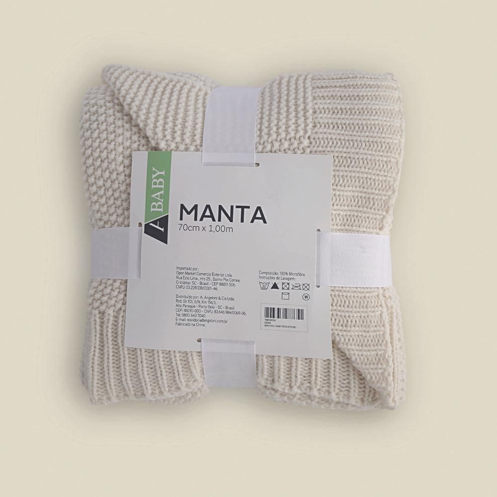 Manta Holly Microfibra Off White - A\\BABY