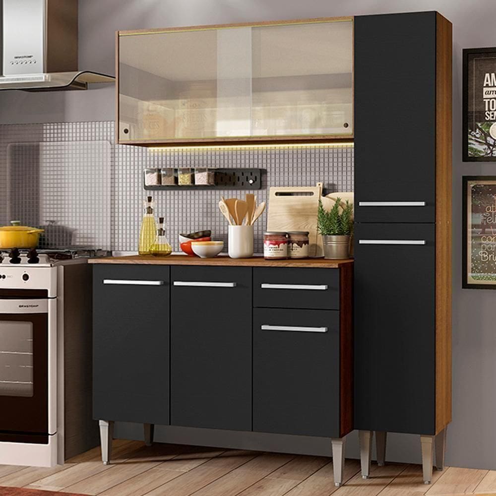 Cozinha Compacta Madesa Emilly Force com Armário Balcão