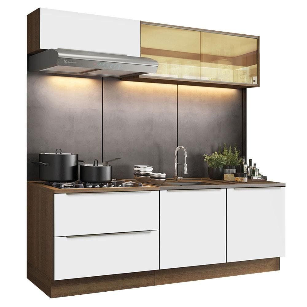 Cozinha Completa Lux Com Armário E Balcão 5 Portas 2 Gavetas