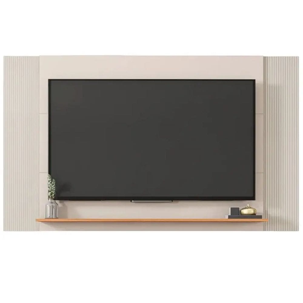 Painel Extensível Mondrian para TV até 65 Polegadas Caemmun Cor Off White Freijó