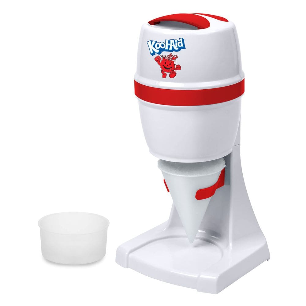 Máquina de barbear Ice & Snow Cone Maker Nostalgia Kool-Aid com copo vermelho