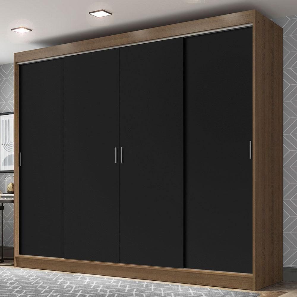 Guarda-roupa Casal Austin 4 Portas 3 Gavetas Rustic