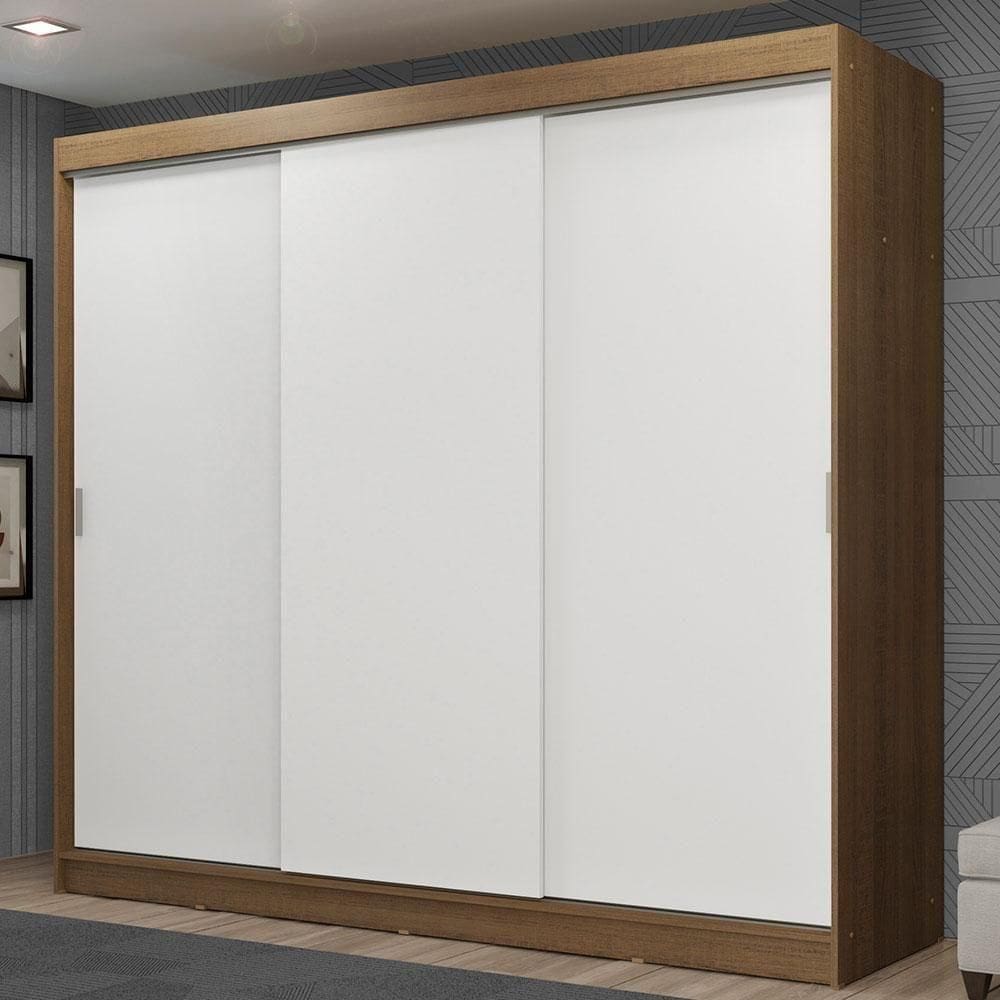 Guarda-roupa Casal 3 Portas de Correr 3 Gavetas Madesa