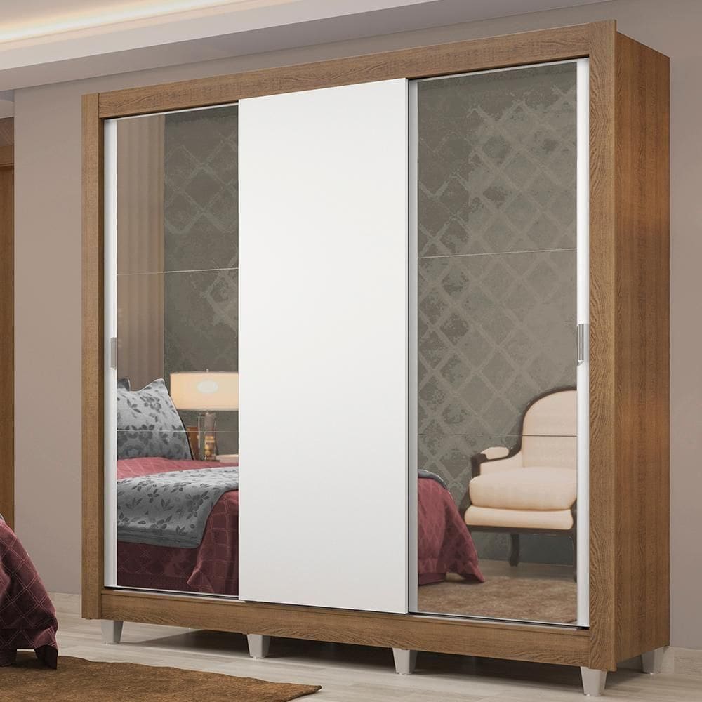 Guarda-roupa Casal Lyon Plus 3 Portas de Correr Madesa