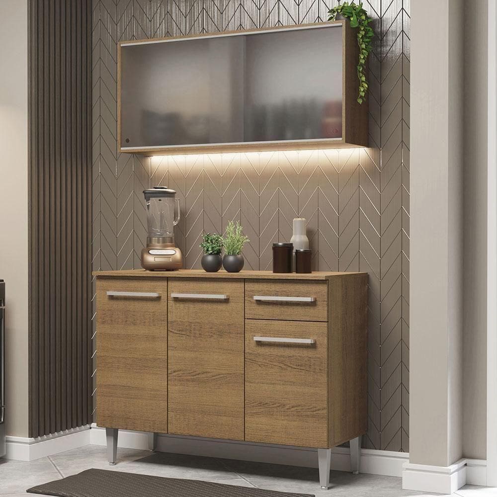 Cozinha Compacta Emilly 105001 Com Armário E Balcão