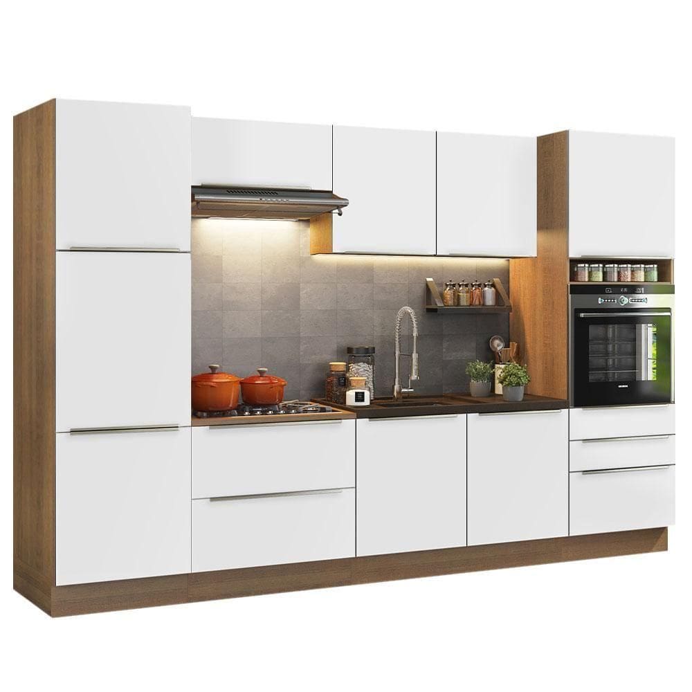 Cozinha Completa Lux Com Armário E Balcão 9 Portas 5 Gavetas