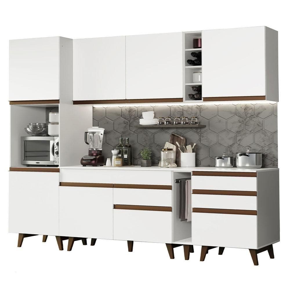 Cozinha Completa Madesa Reims Com Armário E BalcãoBranco