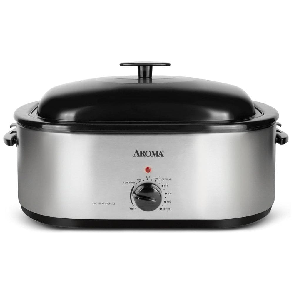 Forno Elétrico de Convecção AROMA 18,9 Litros com Tampa Autobasting, Ideal para um Peru de 11kg, Controle de Temperatura, Função Manter