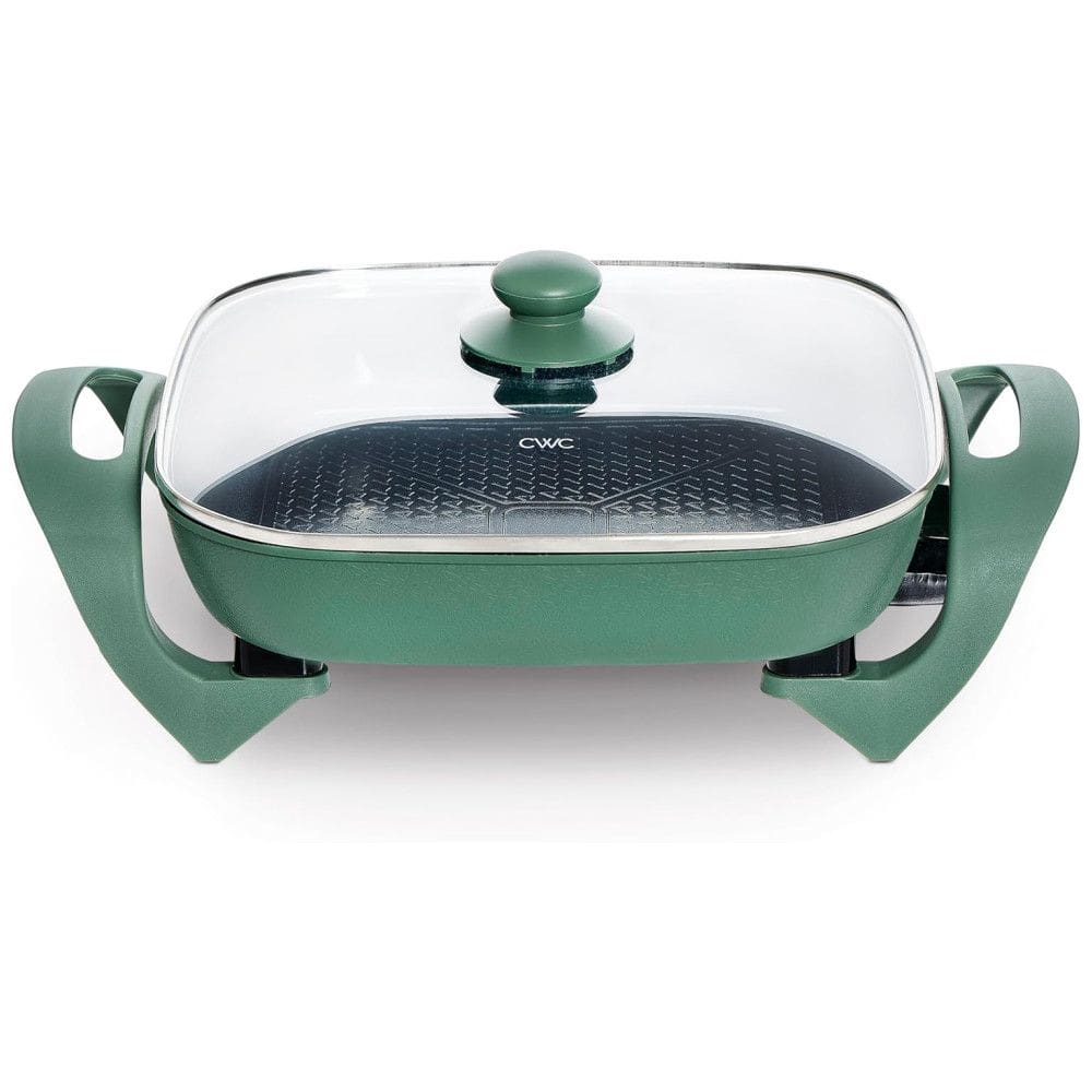 Panela Elétrica COOK WITH COLOR 30cm x 30cm com Revestimento Cerâmico Antiaderente, Livre de Substâncias Nocivas, 1400W, Tampa de Vidro,