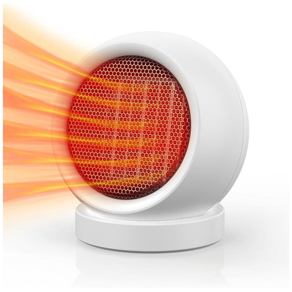 Aquecedor Portátil Coolfor 600W: Eficiente, Rápido e Seguro para Casa, Escritório e Quarto, Branco