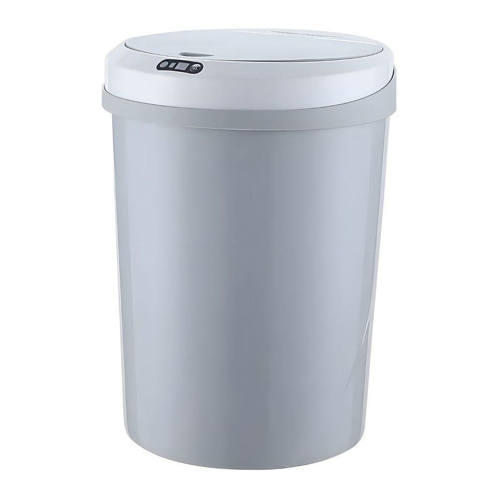 Lixeira Automática Com Sensor 12l - Praticidade e Higiene cinza