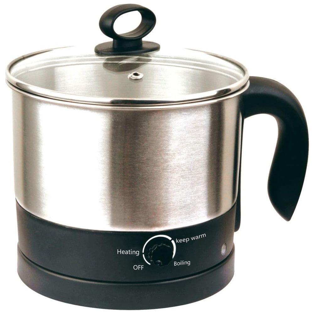 Panela Elétrica Uniware 1.2 Litros em Aço Inoxidável 304 com Base Rotativa