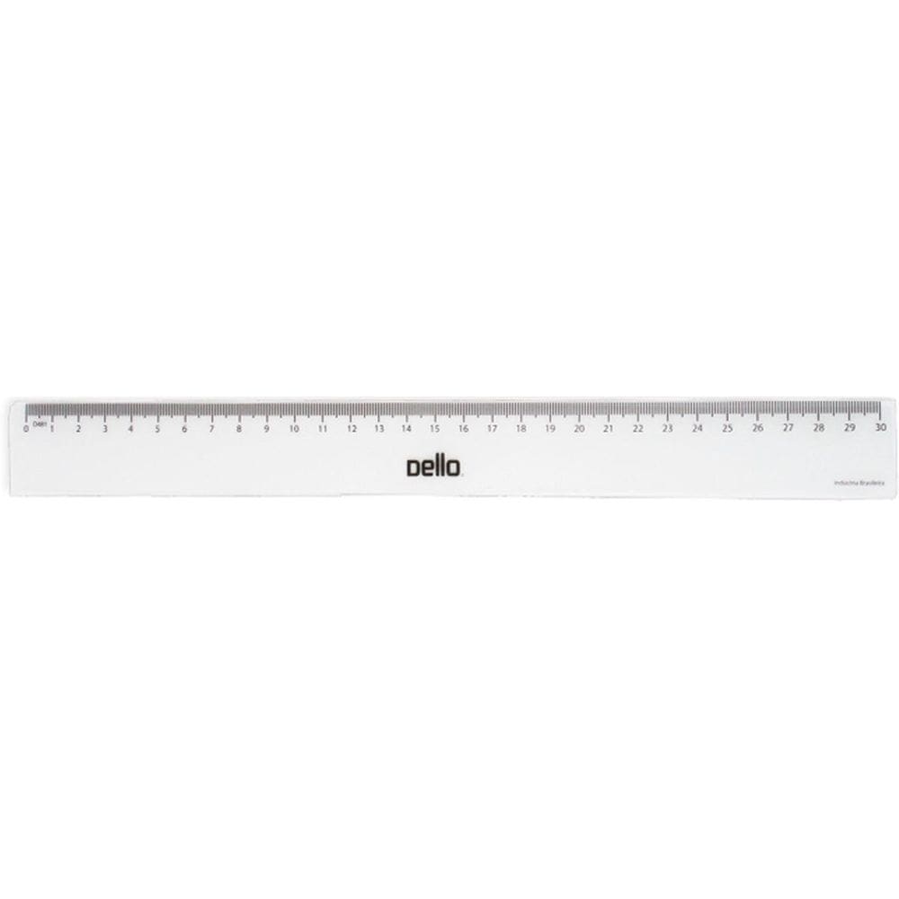 Régua Mole Cristal Flexível 30Cm.