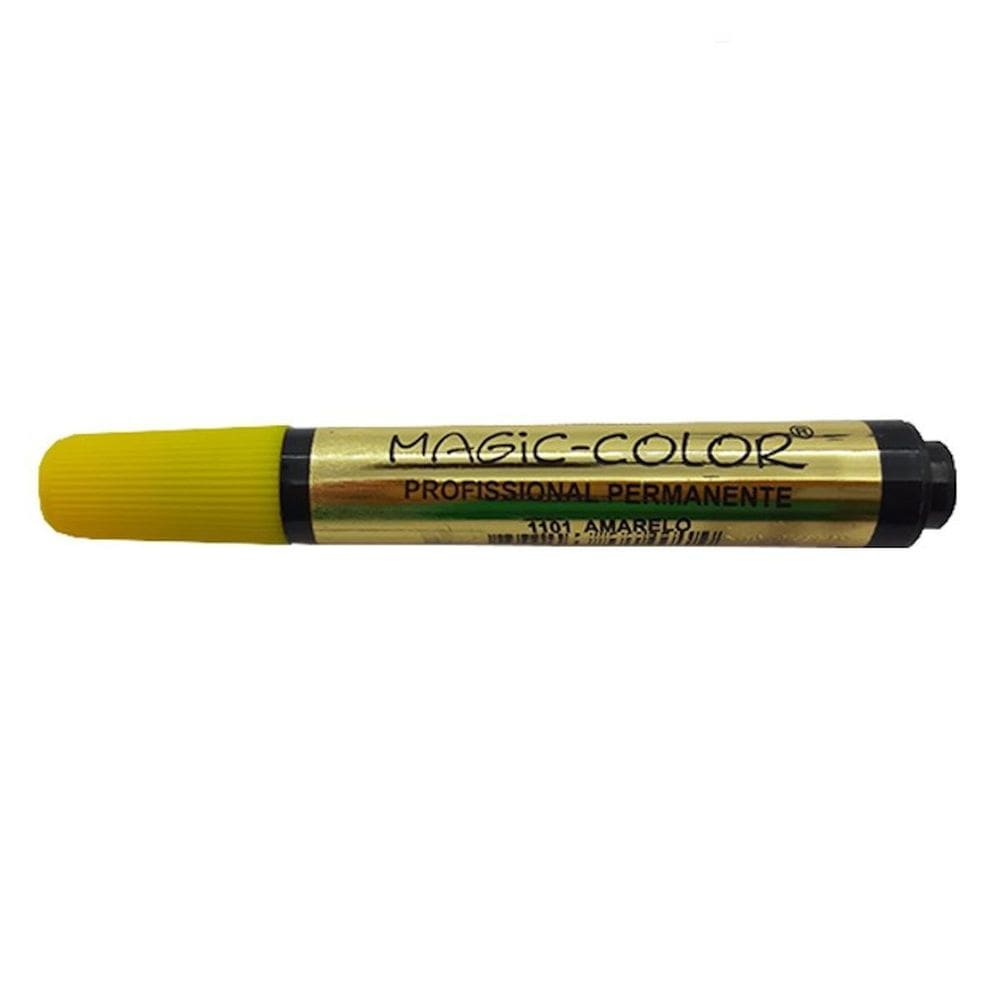 Caneta Marcador Permanente Magic-Color 1101 Amarelo