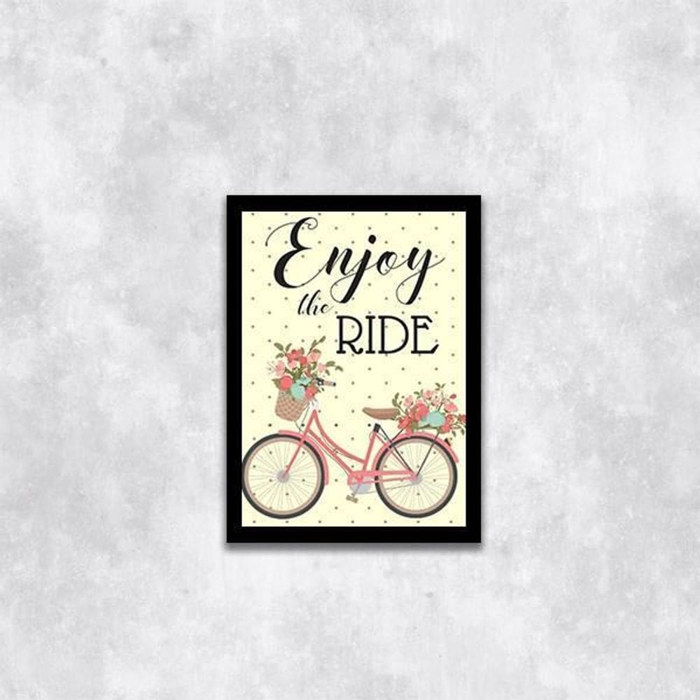 Quadro Enjoy The Ride 33X24Cm - Com Vidro Moldura Preta