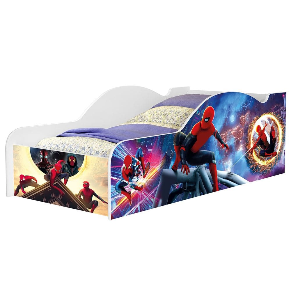 Cama Solteiro Infantil 188x88cm Personagens Herói Aranha Z53 - Mpozenato