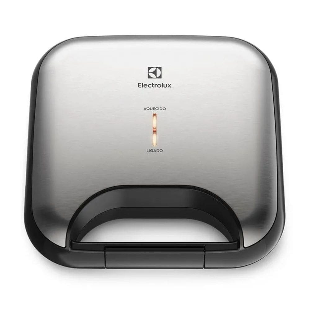 Sanduicheira Elétrica Efficient Inox Antiaderente Potência 750w Compacta Electrolux