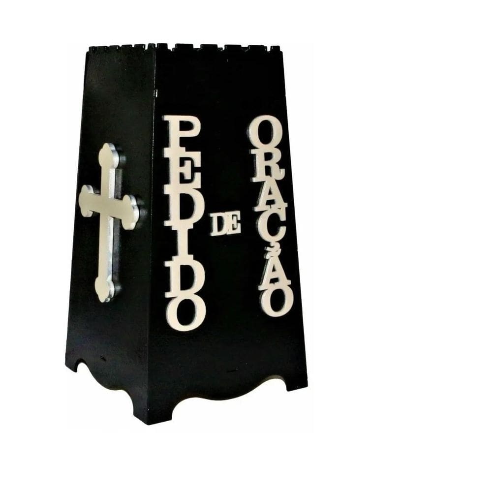 Gazofilácio Pedidos De Oração Igreja Em Mdf Pintado Preto