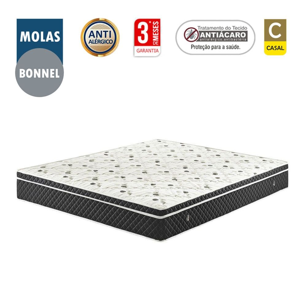 Colchão Mola Bonnel Casal 24x138x188