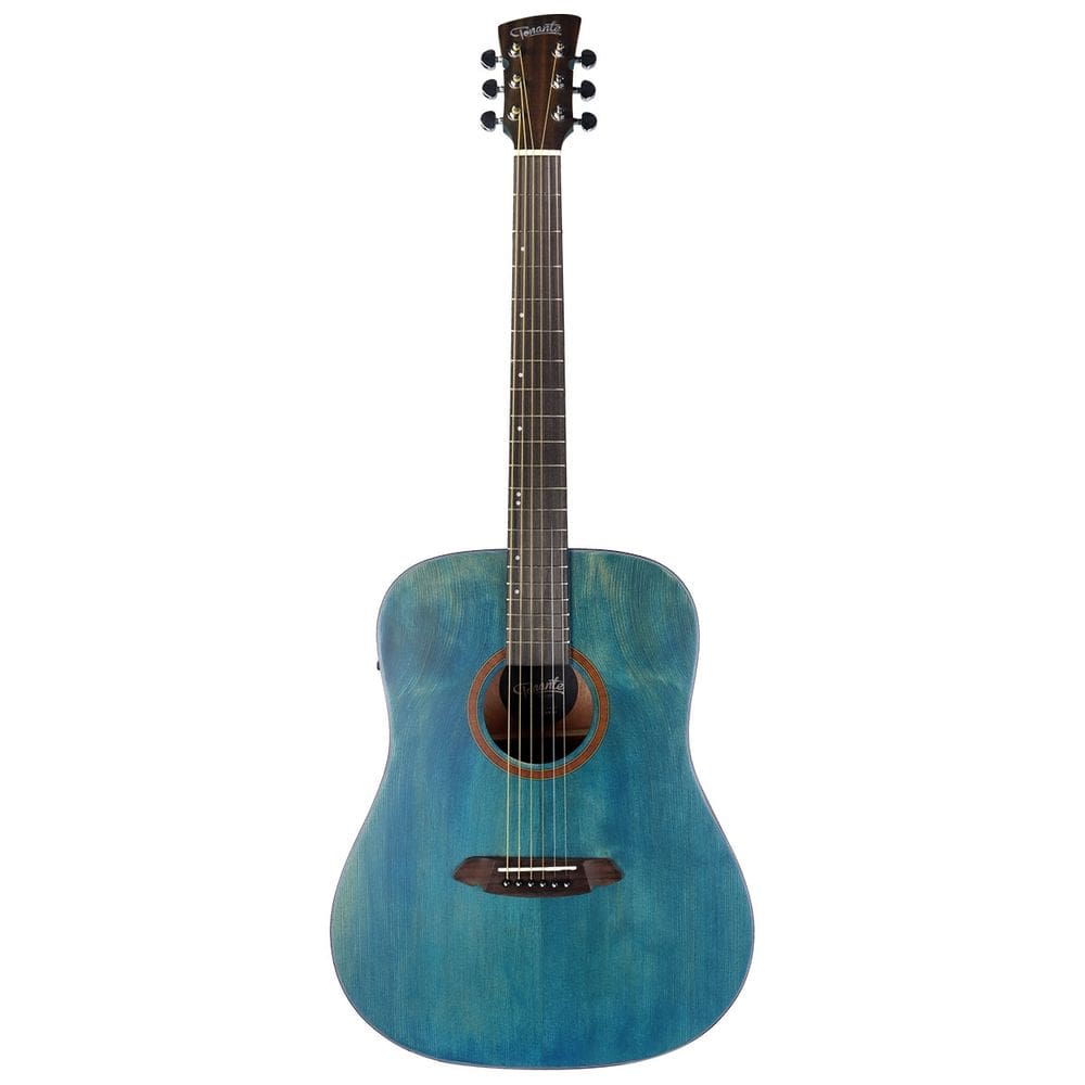 Violão Elétrico Coral 41" - Tampo Sólido Em Spruce - Blue Wood - Eq 3 Bandas