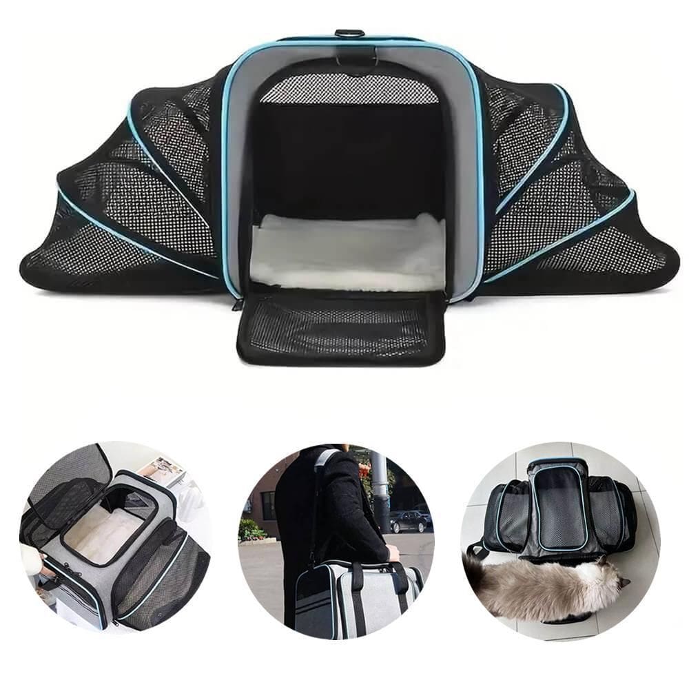 Bolsa Pet Luxo Transporte Viagem Expansível Avião Cabine