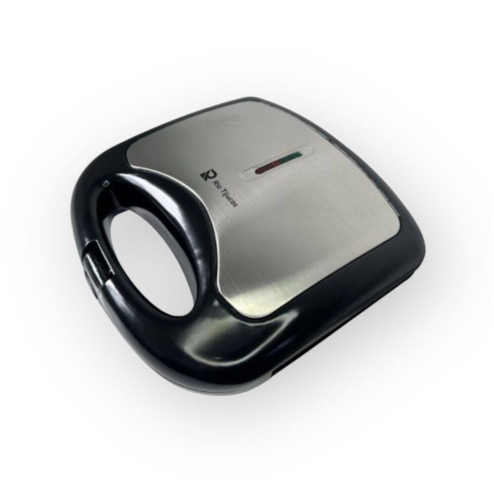 Sanduicheira Elétrica Grill Antiaderente Preto c Inox 220v