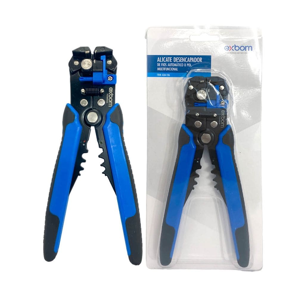 Alicate Desencapador Automático | Corte e Crimpagem de Fios 0,2 a 6,0mm² | Cabo Ergonômico | Ferramenta Profissional para Eletricistas