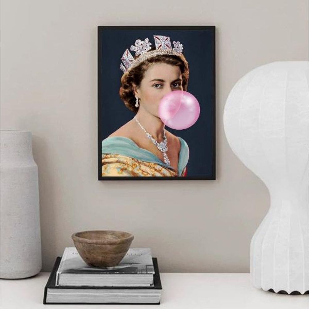 Quadro Queen Elizabeth With Bubblegum 33X24Cm