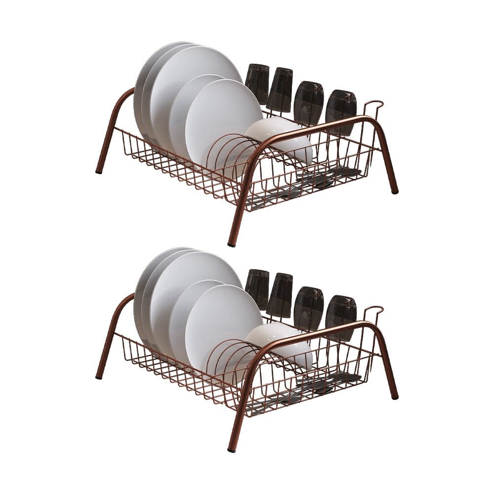 Kit 2 Escorredores de Louças Cama Isabela com Porta Copos Cobre