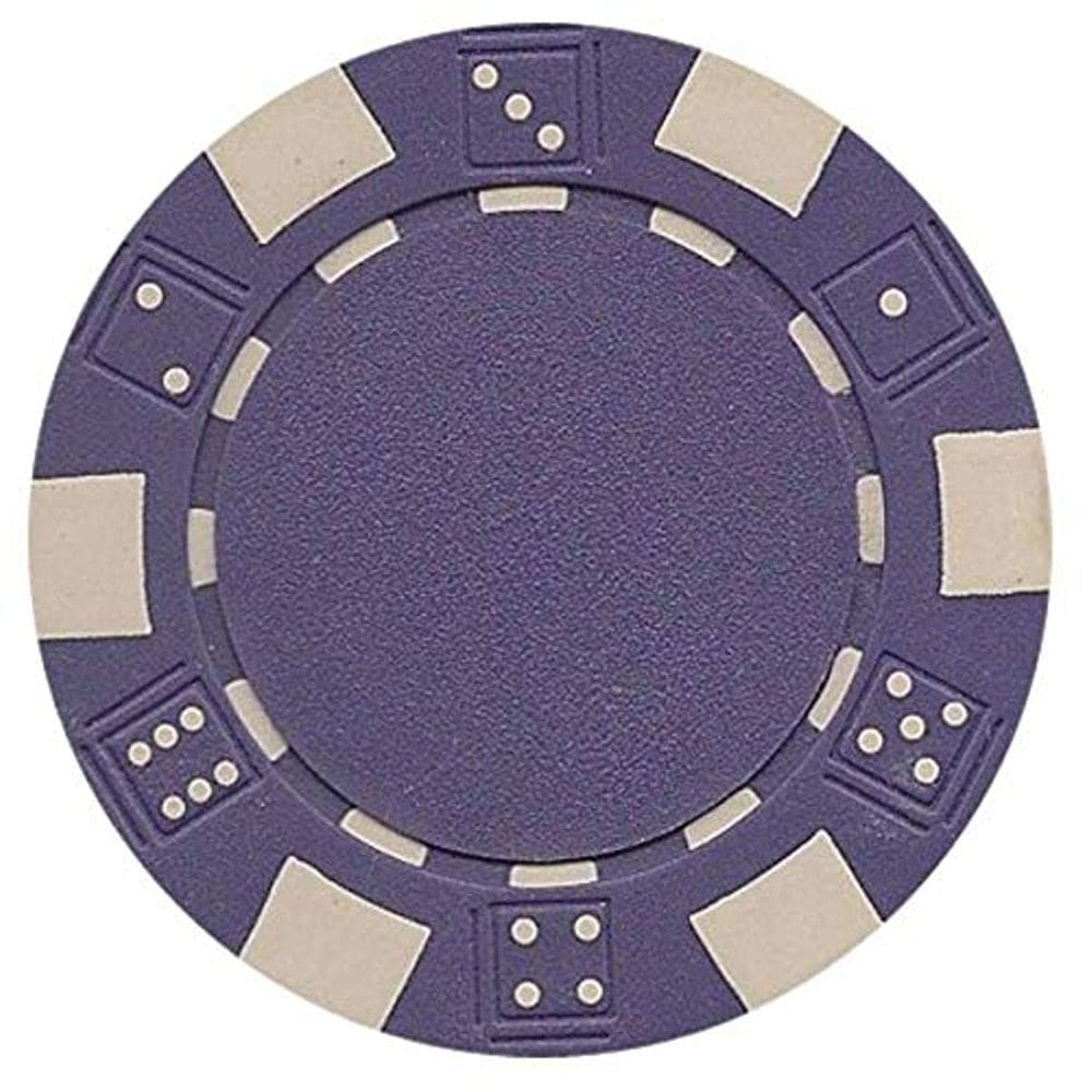 Fichas de pôquer DA VINCI 50 Clay Composite 11,5g roxas com dados