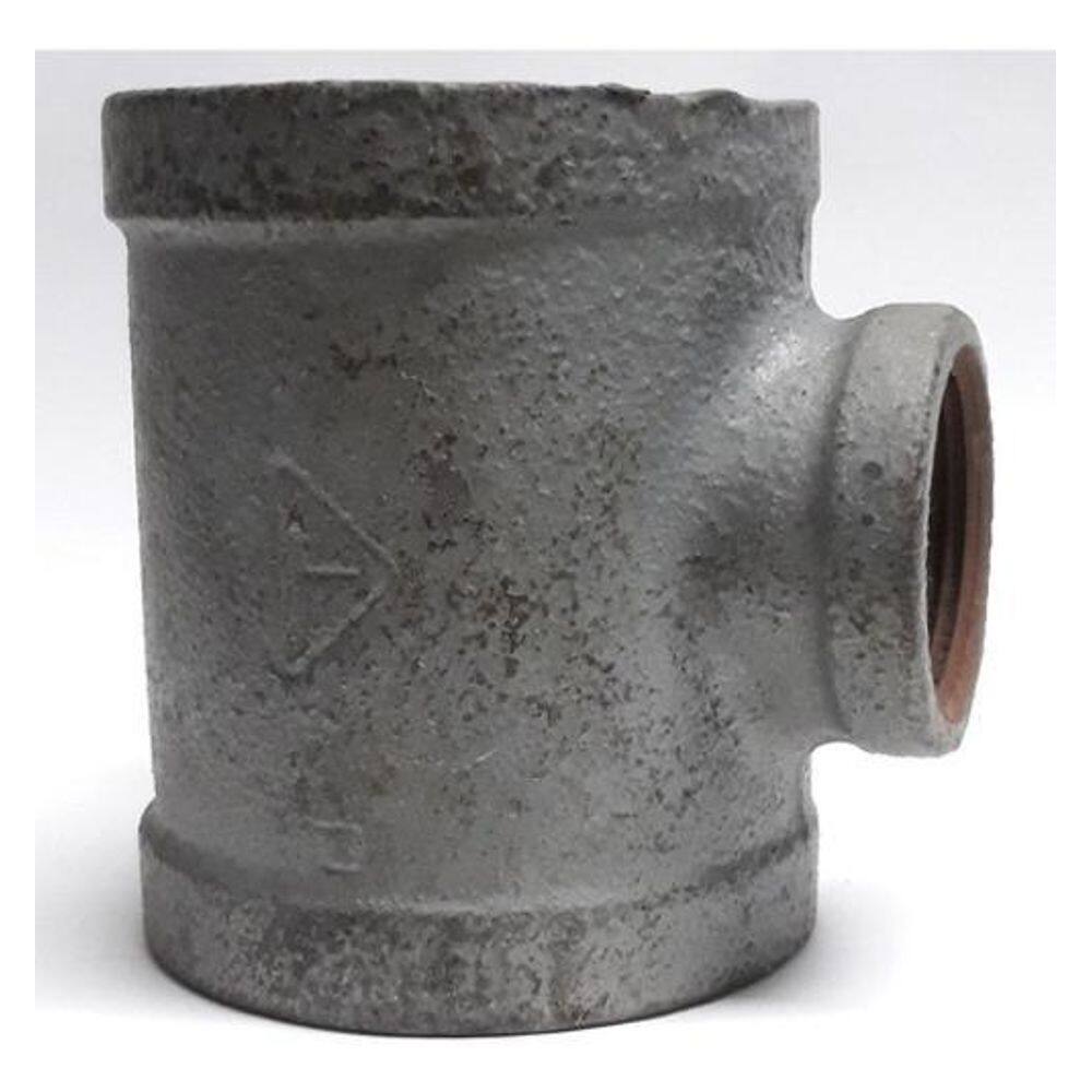 Te De Ferro Galvanizado Redução 2 1/2 X 2