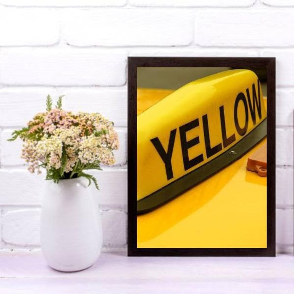 Quadro Decorativo Taxi Yellow 24X18Cm