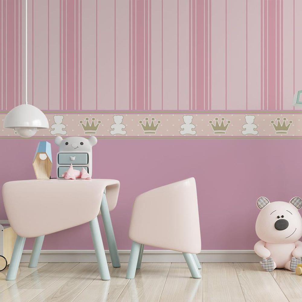 Kit 5 Rolos Papel De Parede Adesivo Baby Ancora Azul 3,0M