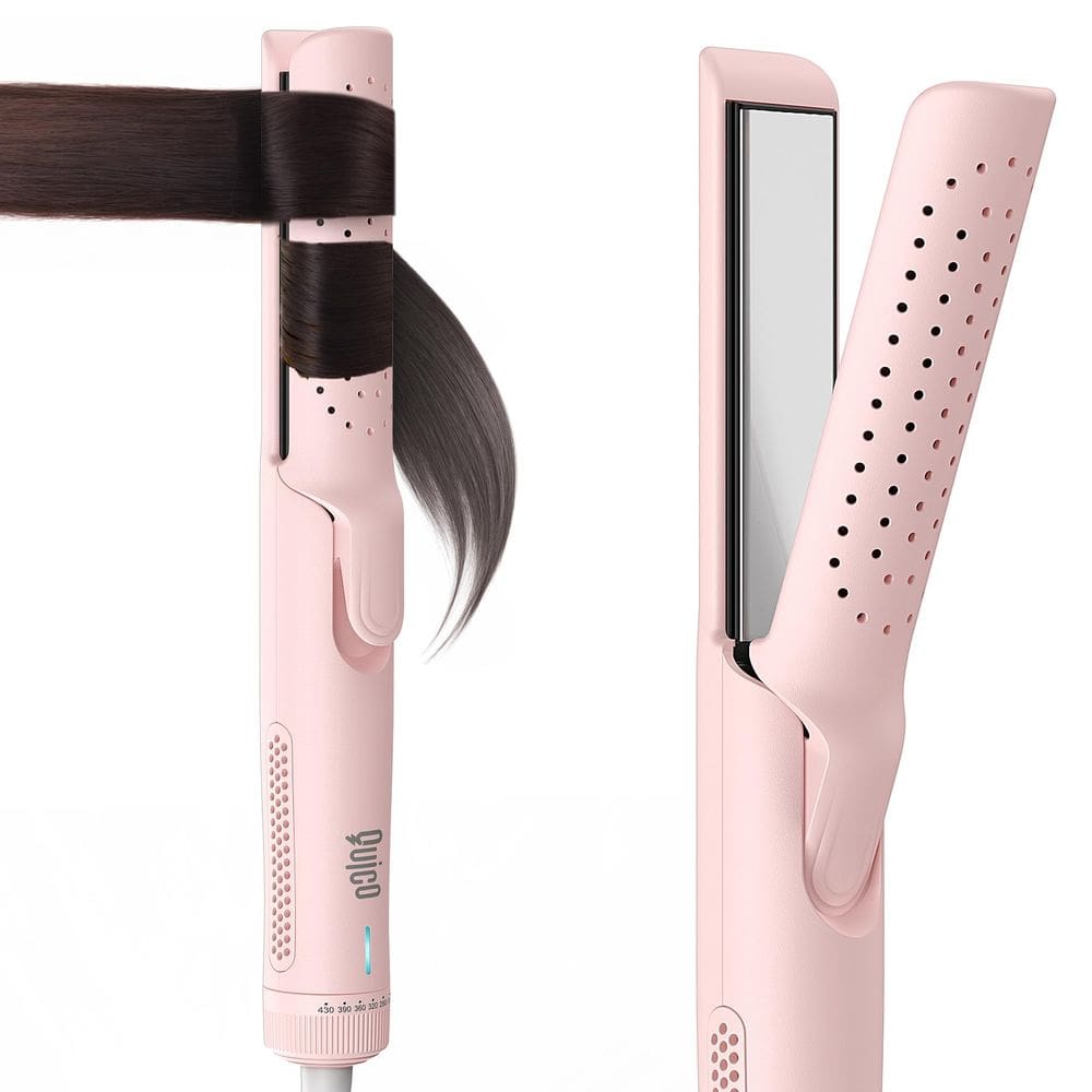 Alisador de cabelo QUICO Upgrade Airflow 2 em 1 rosa