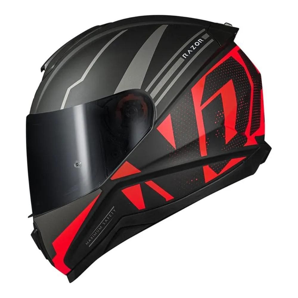 Capacete Norisk Razor Full Preto/Vermelho Fosco
