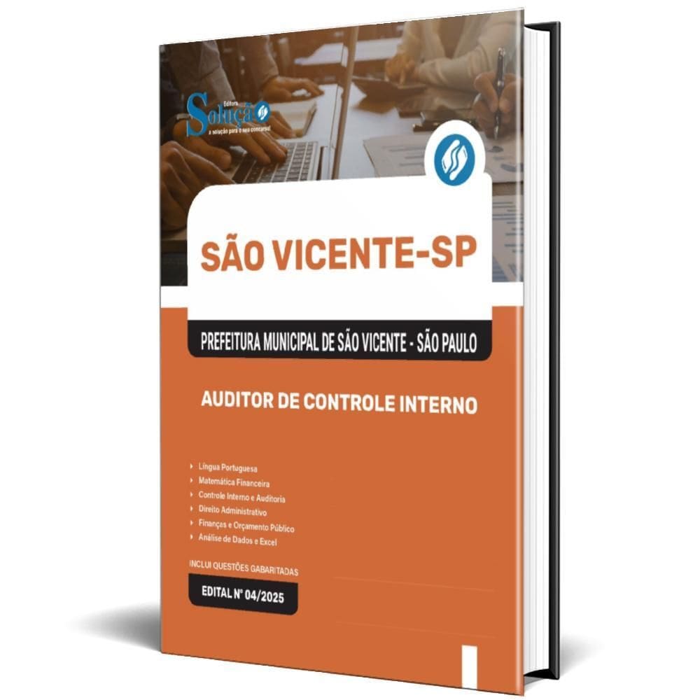 Apostila Prefeitura São Vicente Sp 2025 Auditor Controle