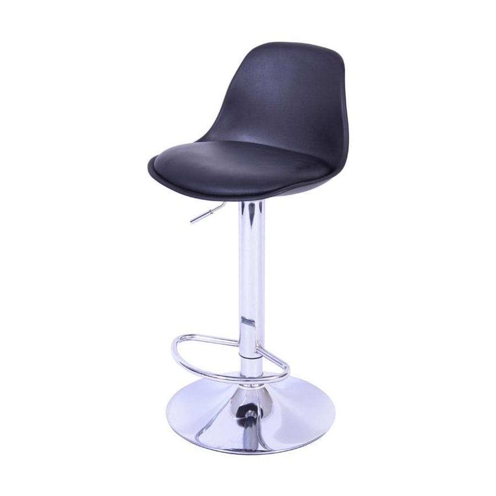 Cadeira Boxbit Saarinen Joly Base Cromada Preta