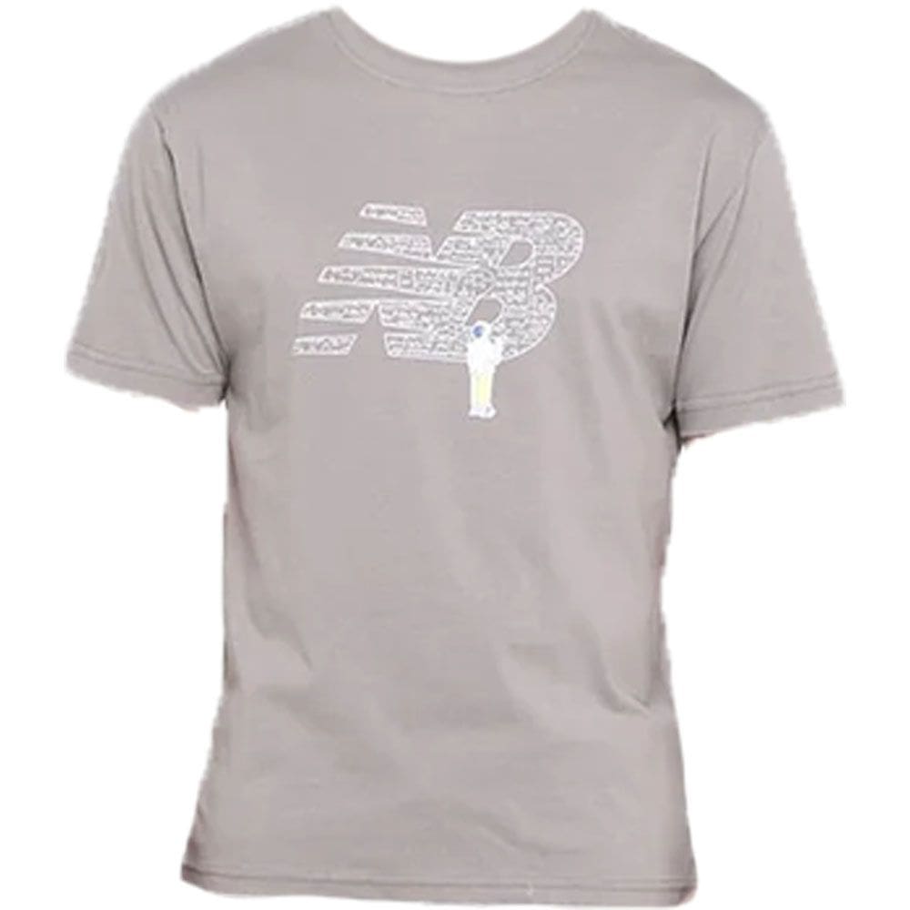 Camiseta New Balance Chalk Board Logo Cinza Claro Masculino