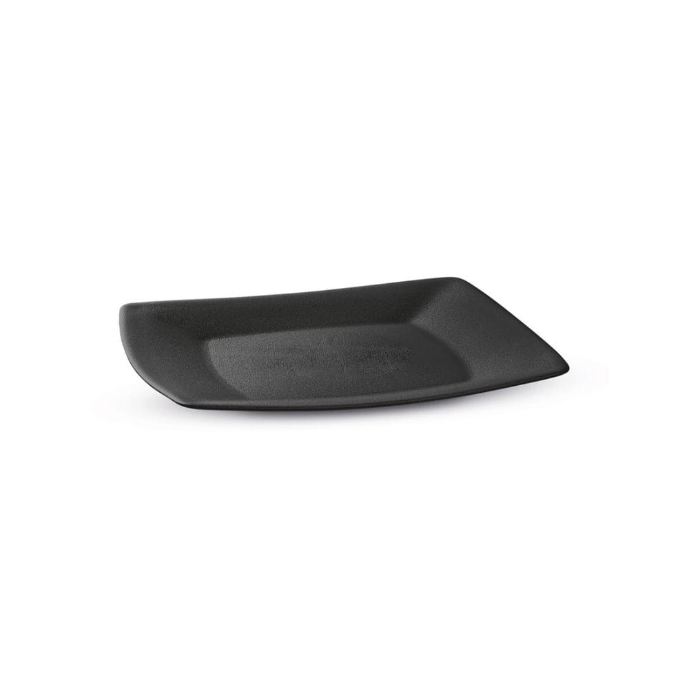 Prato Raso Lanche Preto Plastico Solido BPA Free 20cm