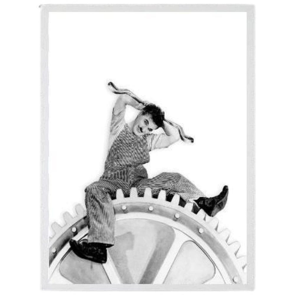 Quadro Charlie Chaplin Tempos Modernos 45x34cm