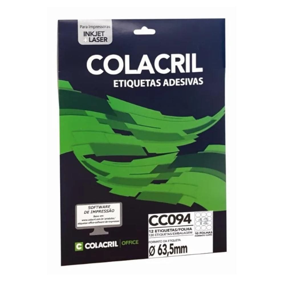Etiqueta Adesiva Colacril Carta Cc094 63,5Mm C/120