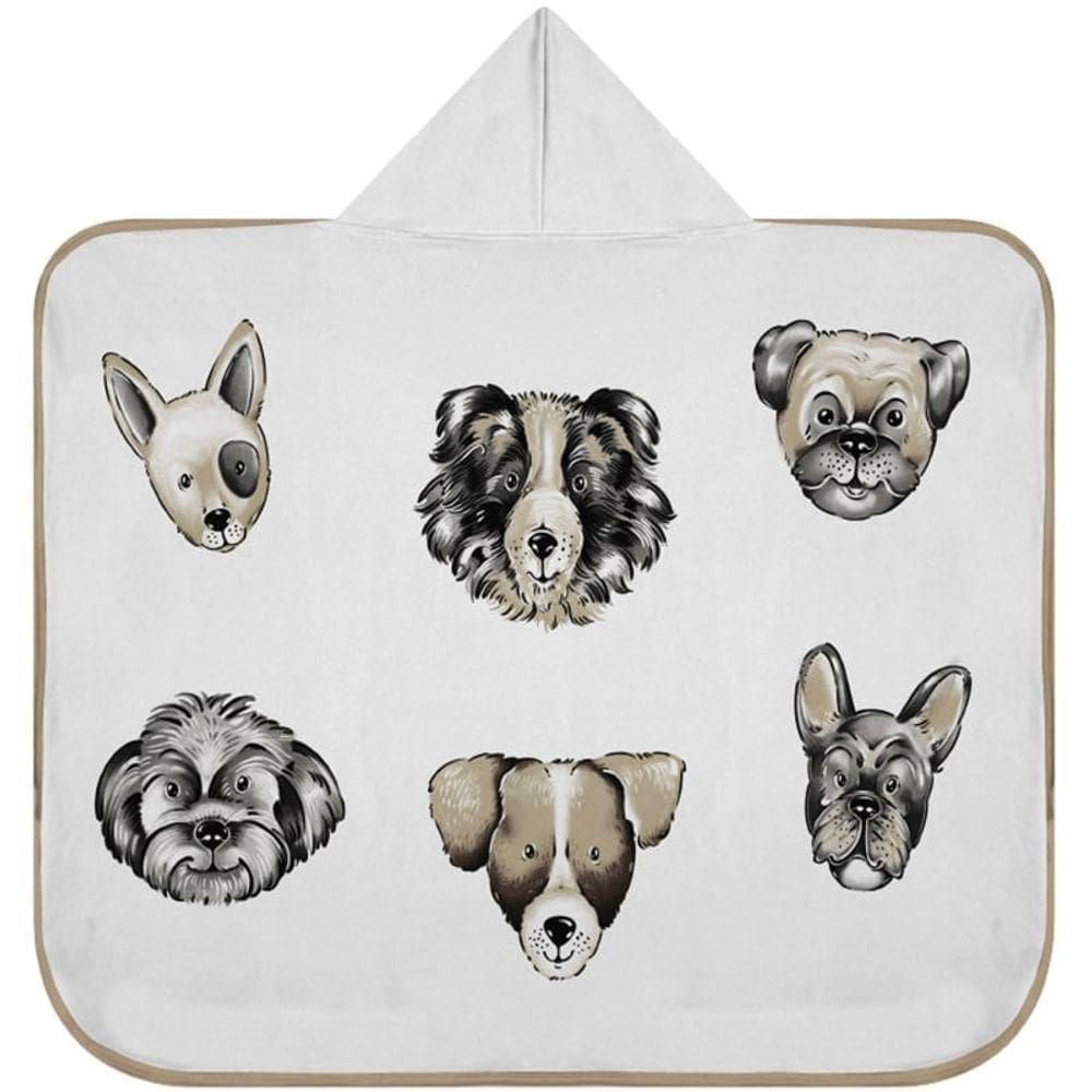 Toalha Baby C- Capuz Tecebem Estampada Kinder Agnes 70cmx90cm Bege