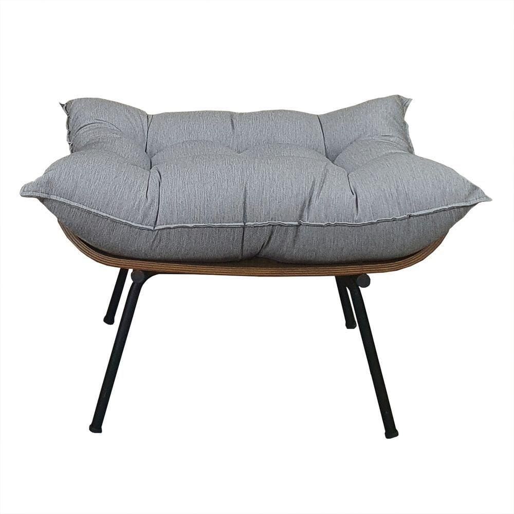 Puff Costela - élpis Móveis Linho Cinza