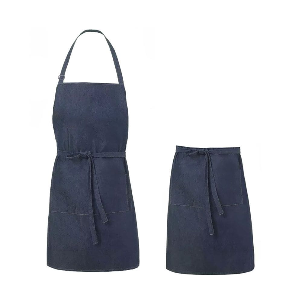 Avental Jeans Cintura Kit Profissional Chef Bartender 2un