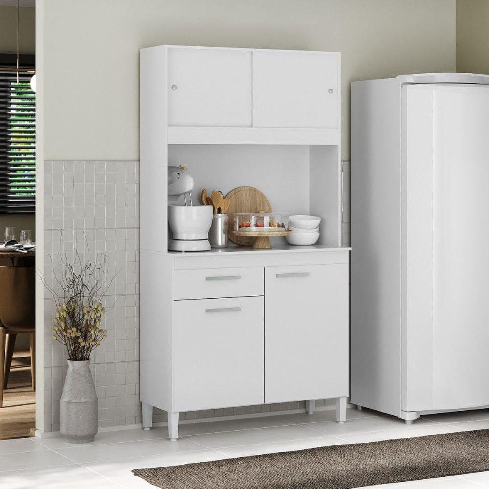 Cozinha Compacta Ceara 4 Portas 1 Gaveta Branco Atualle