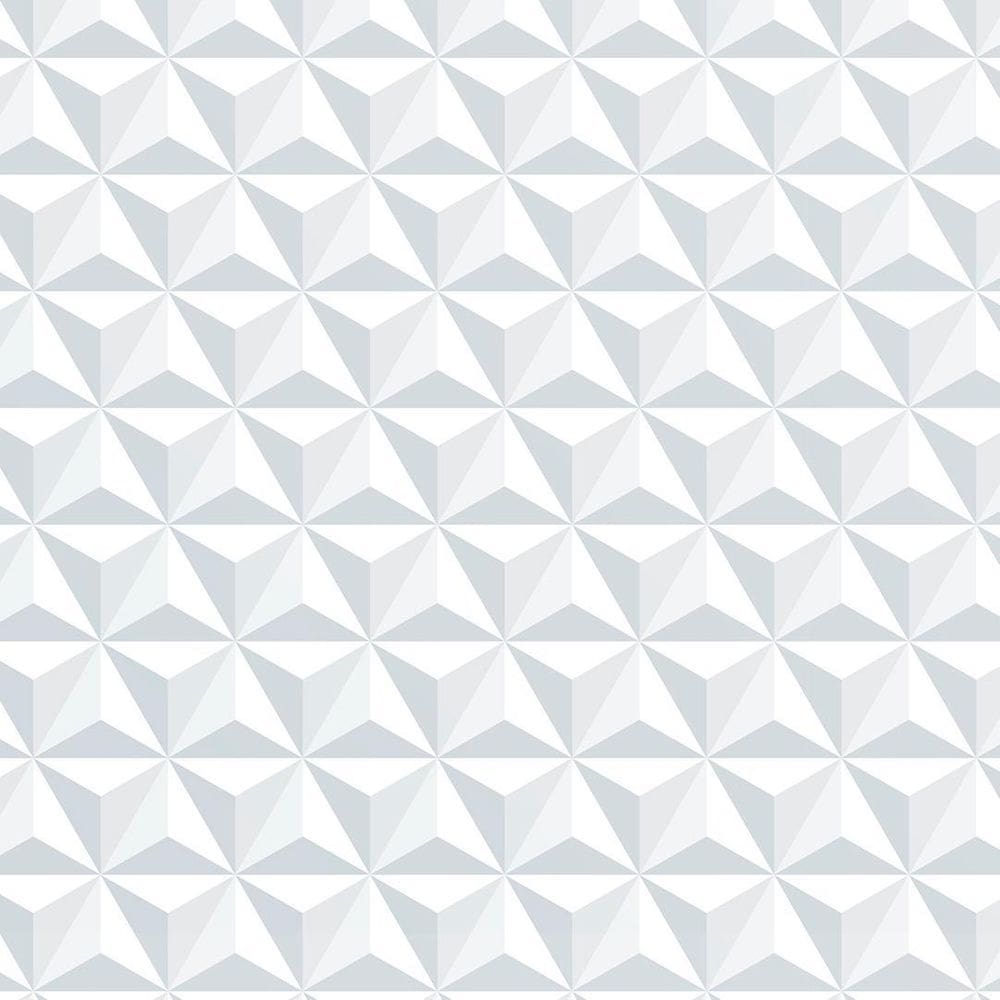 Papel De Parede Adesivo Geométrico Triângulo Branco - 3,0M