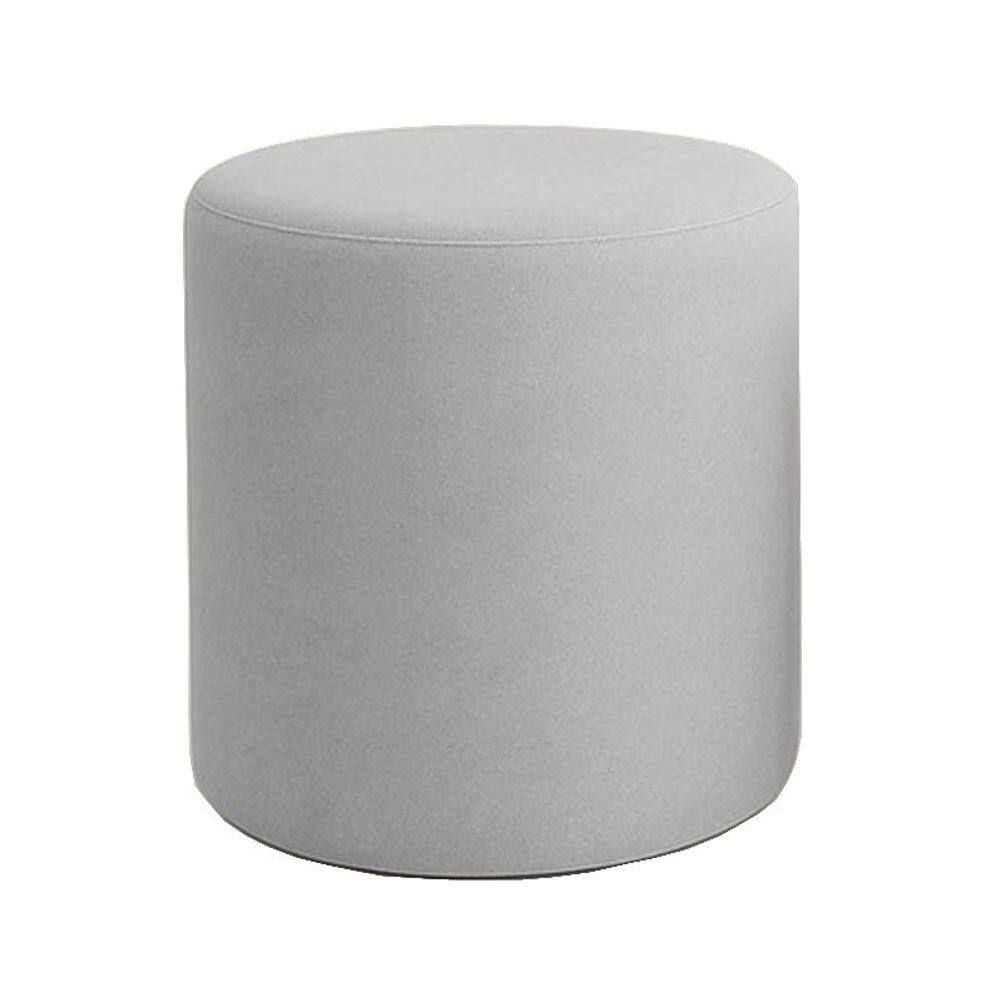 Puff Beca Cilindro Suede Live - 7 Decor Prata