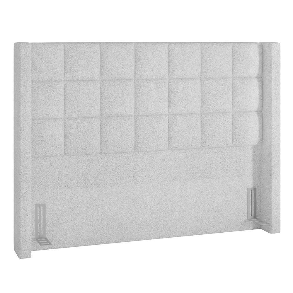 Cabeceira Cama Queen 160cm Pisa P02 Bouclé Branco - Mpozenato