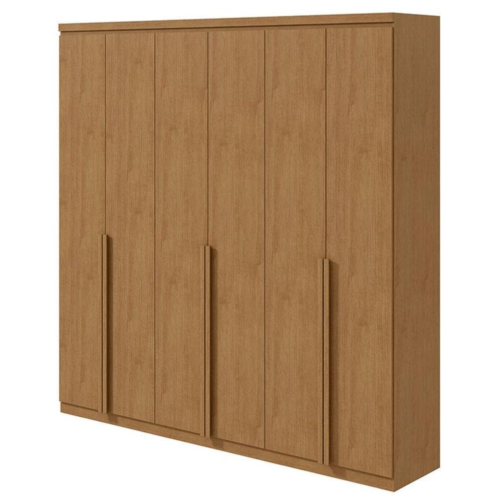 Guarda Roupa Casal Alonzo 6 Portas Amêndoa Clean - Lopas