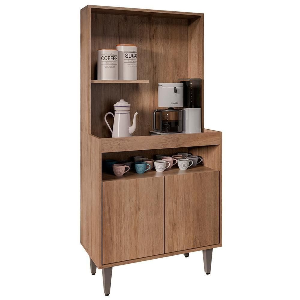 Armário De Cozinha 2 Portas Cantinho Do Café 70cm Bella Z34 Freijó - Mpozenato